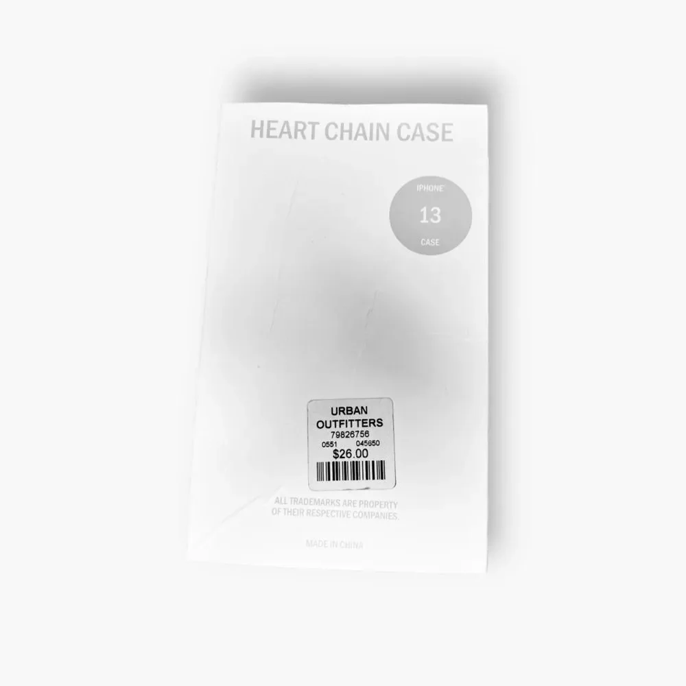 Urban Outfitters Lavander Chain Case with Heart Chain Handle for iPhone 13